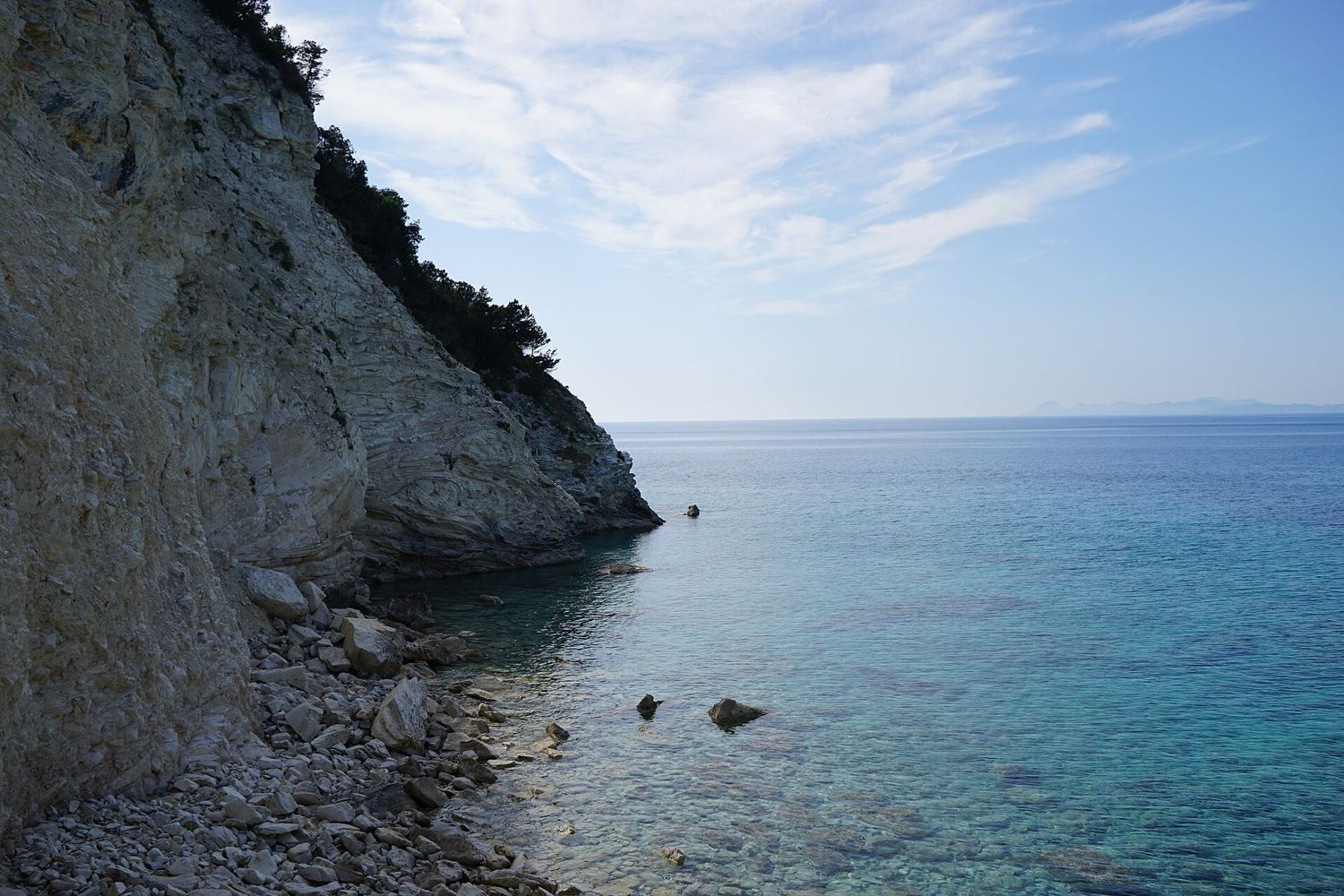 Zatoka Lakka na północy Paxos